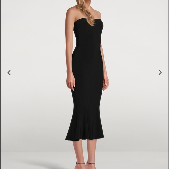 NWT Norma Kamali Black Strapless Dress - Picture 2 of 16